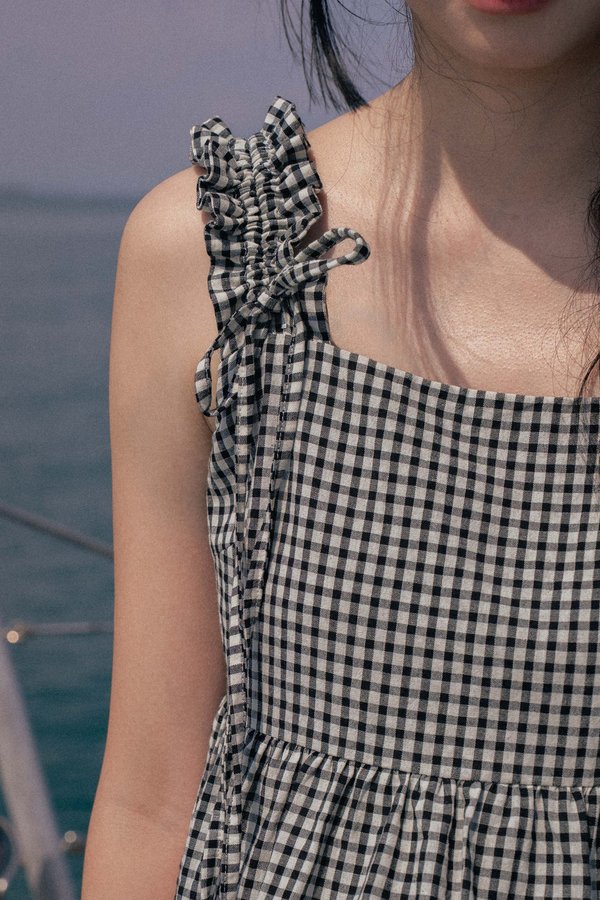 Limoncello Top (Black Checks)