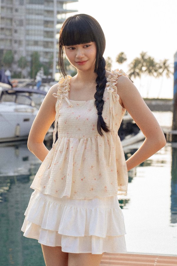 Limoncello Top (Ivory Floral)