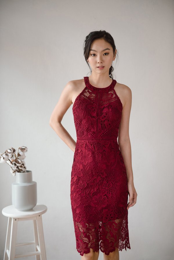 Lady Luck Dress (Wine Red)