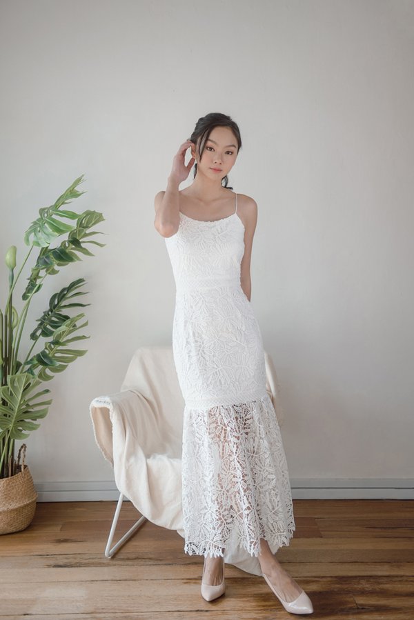Mermaid Musing Dress (White)