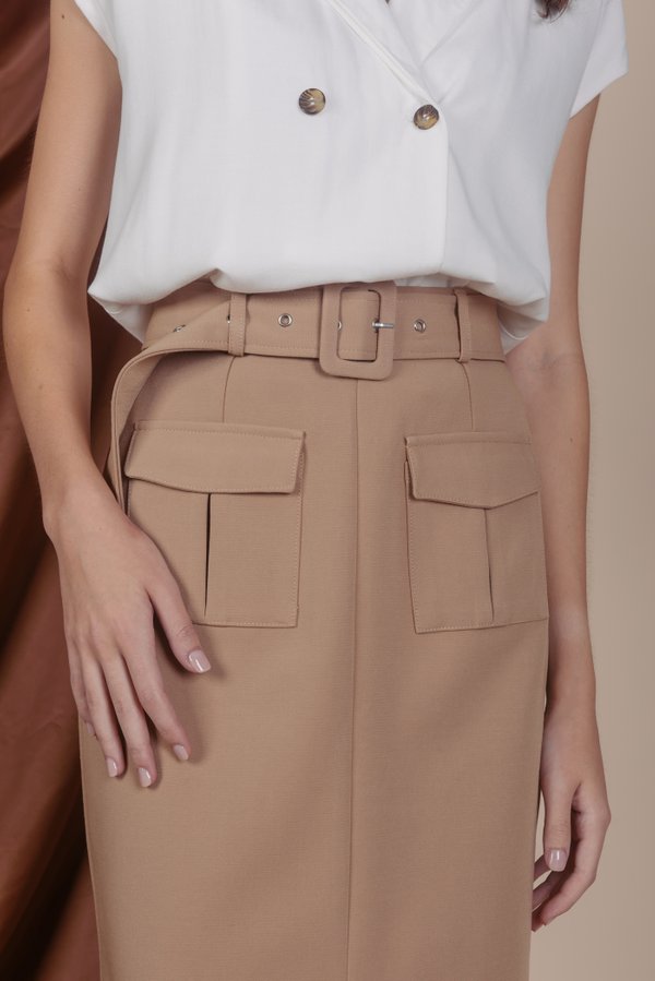 Perfect Pitch Utility Skirt (Toffee)