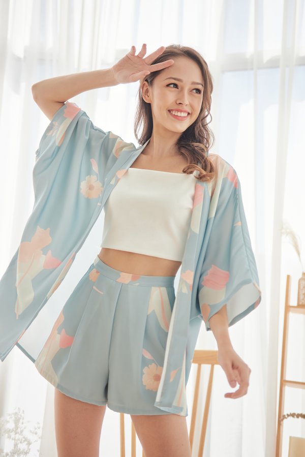 Sunflower Spell Kimono Jacket (Blue)