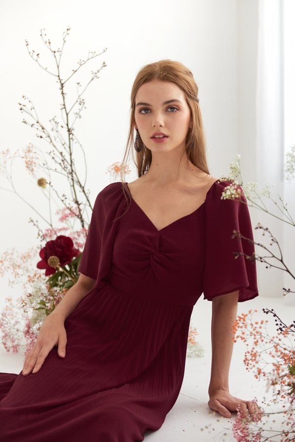 Lovers Knot Dress (Wine Red)