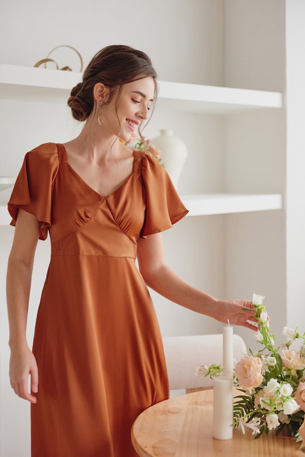 Spanish Sweetheart Dress (Rustic Orange)