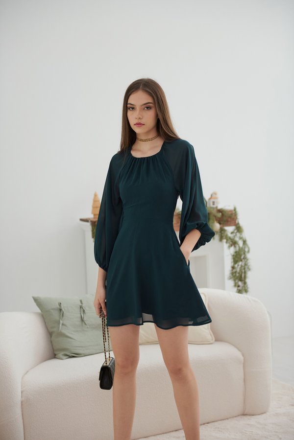 Down For Dance Padded Dress (Teal)