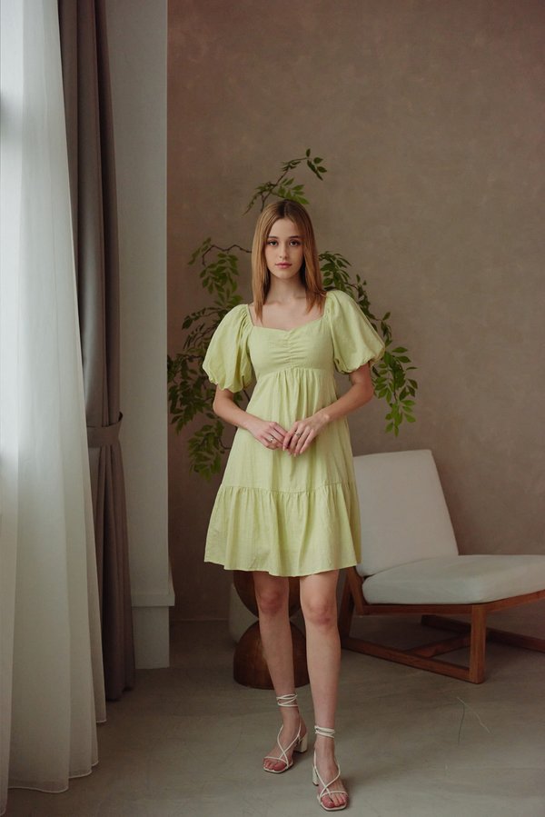 Subtle Ways Dress (Apple Green) 