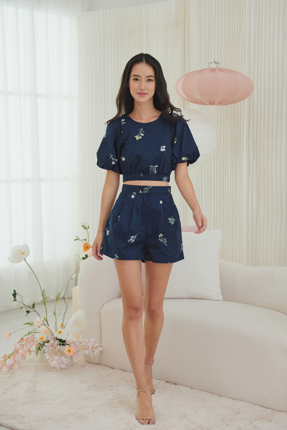 Lavender Eyelet Shorts